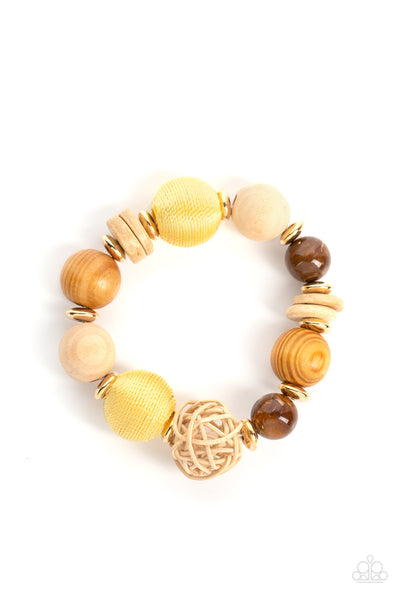 Happily Homespun Yellow Bracelet