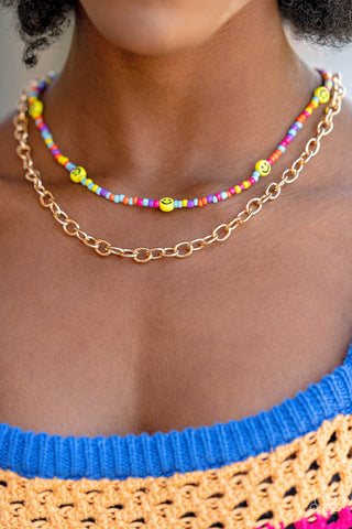 Happy Looks Good on You Multi Necklace - 2022 Fall Preview Collection