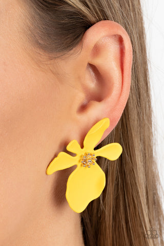 Hawaiian Heiress Yellow Earrings
