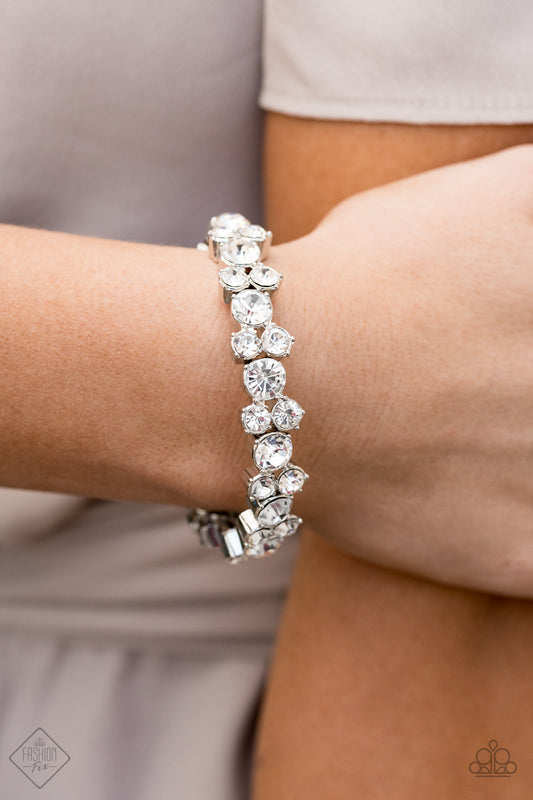 Here Comes The BRIBE White Bracelet - February 2020 Fiercely 5th Avenue Fashion Fix