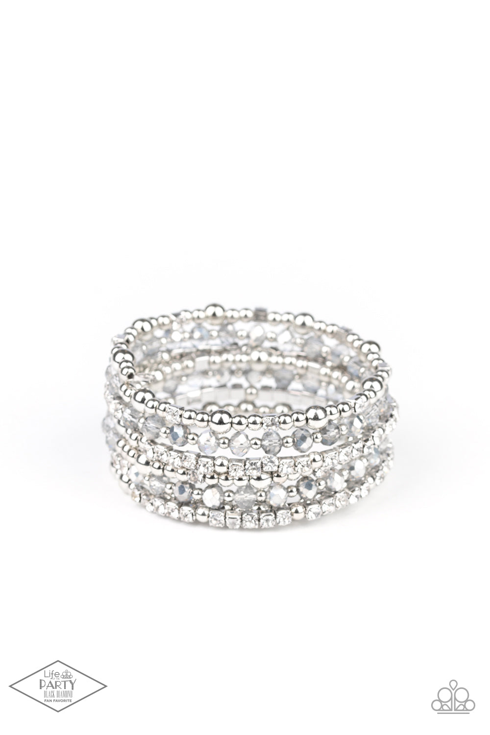 Paparazzi Accessories ICE Knowing You Silver Bracelet
