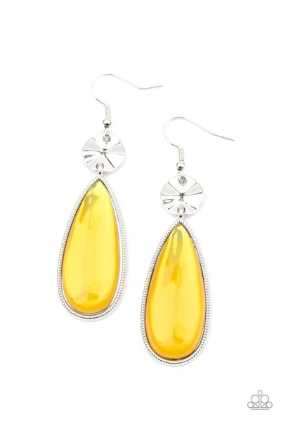 Paparazzi Accessories Jaw-Dropping Drama Yellow Earring