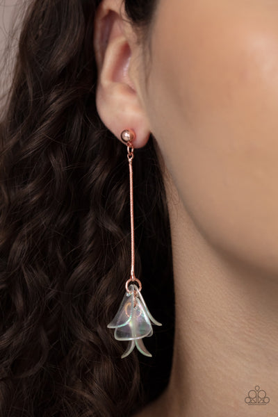 Keep Them In Suspense Copper Earrings