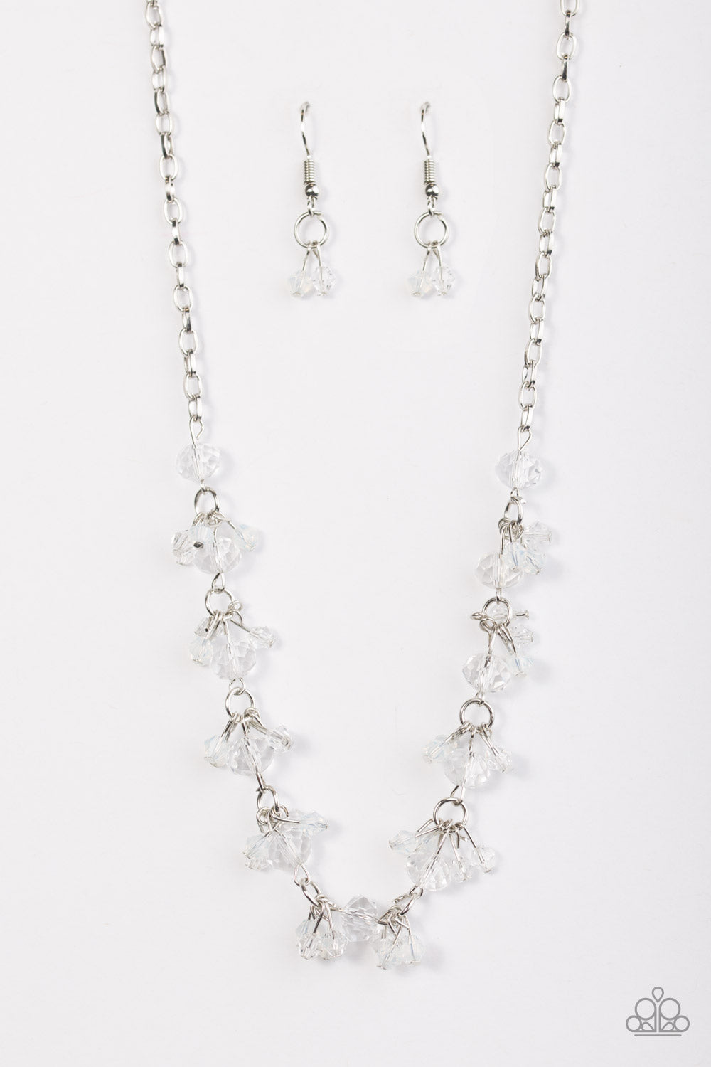 Leading STARLIGHT White Necklace/Oh, My Stars White Bracelet Set*