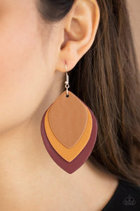 Light as a LEATHER Red Earrings - Nothin' But Jewelry by Mz. Netta