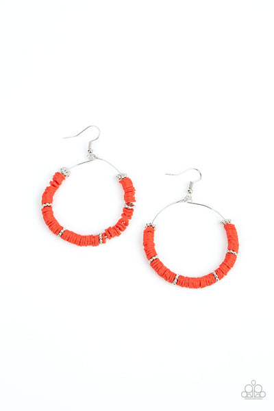 Paparazzi Accessories Loudly Layered Red Earrings