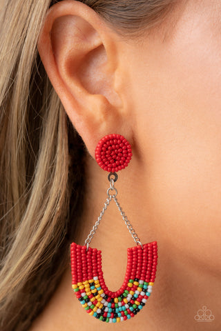 Make it RAINBOW Red Earrings