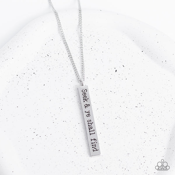 Matt 7:7 Silver Necklace