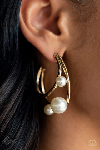 Metro Pier Gold Earrings - October 2022 Fiercely 5th Avenue Fashion Fix