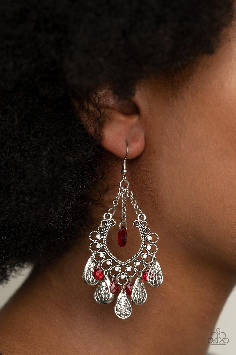 Musical Gardens Red Earrings - Nothin' But Jewelry by Mz. Netta