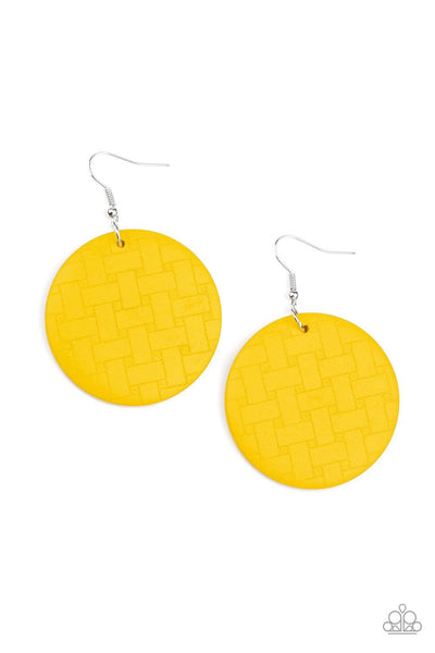 Natural Novelty Yellow Earrings - Nothin' But Jewelry by Mz. Netta