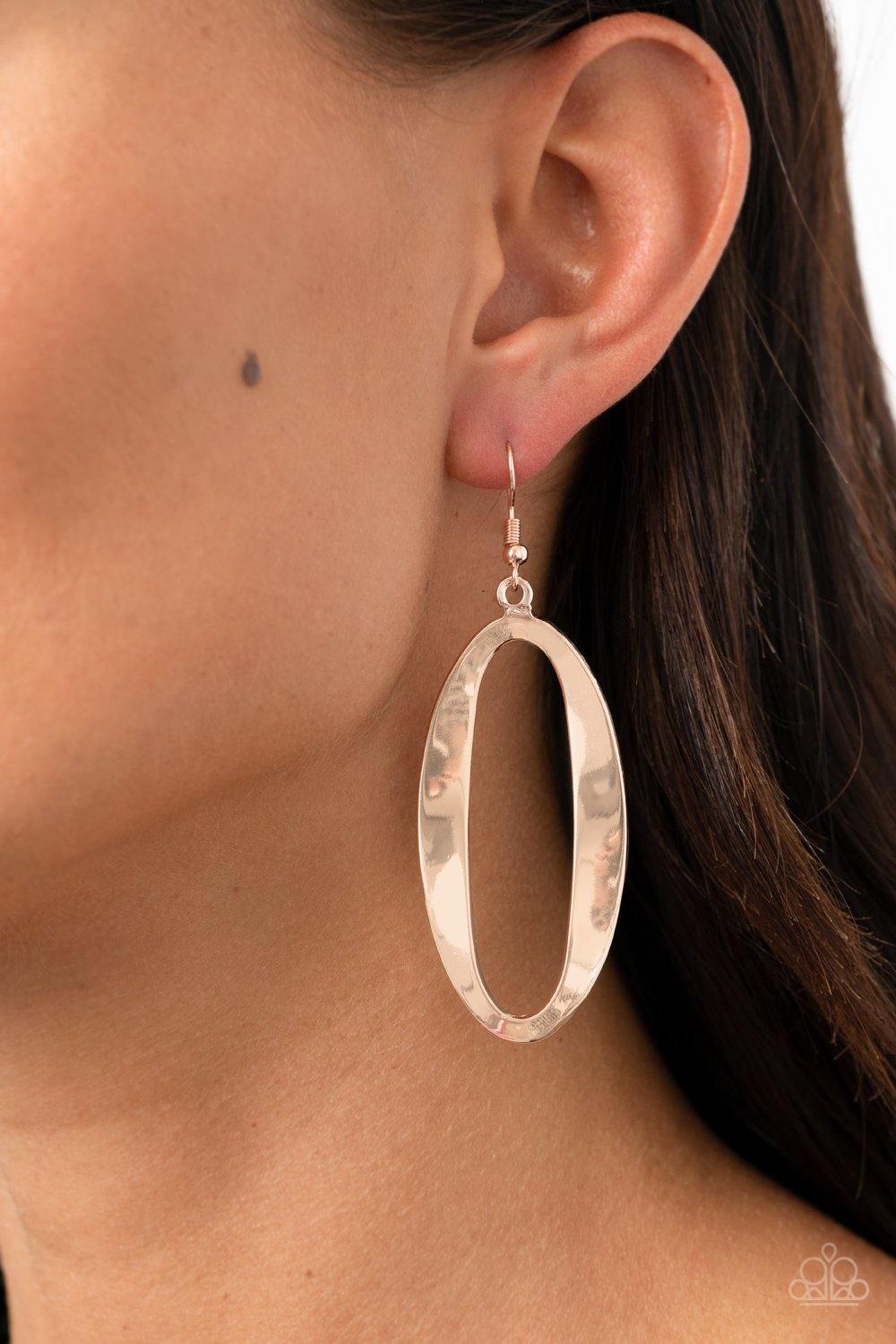 OVAL My Head Rose Gold Earrings - Nothin' But Jewelry by Mz. Netta