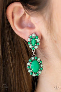 Positively Pampered Green Earrings