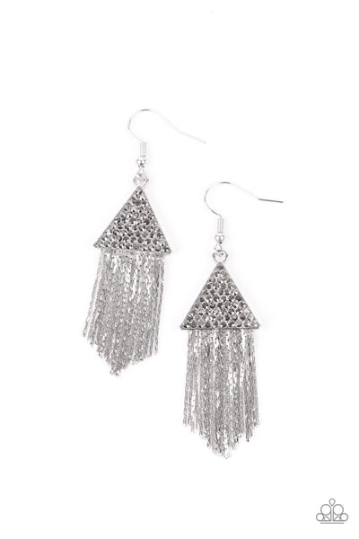 Pyramid SHEEN Silver Earrings