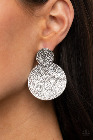 Paparazzi Refined Relic Silver Earrings