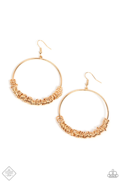 Retro Ringleader Gold Earrings - October 2021 Magnificent Musings Fashion Fix