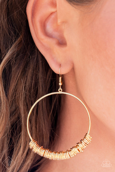 Retro Ringleader Gold Earrings - October 2021 Magnificent Musings Fashion Fix