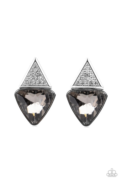 Risky Razzle Silver Earrings