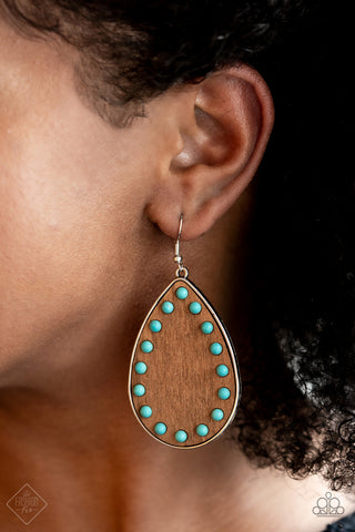 Rustic Refuge Blue Earrings - June 2021 Simply Santa Fe Fashion Fix Set