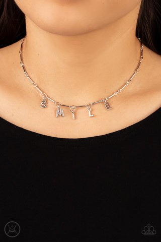 Say My Name Silver Choker Necklace