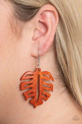 Shake Your PALMS PALMS Orange Earrings - Nothin' But Jewelry by Mz. Netta