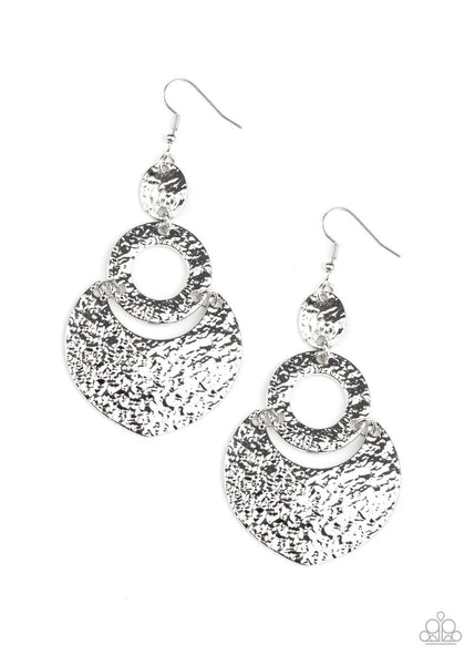 Paparazzi Shimmer Suite Silver Earrings