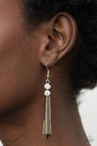 Sparkle Stream White Earrings