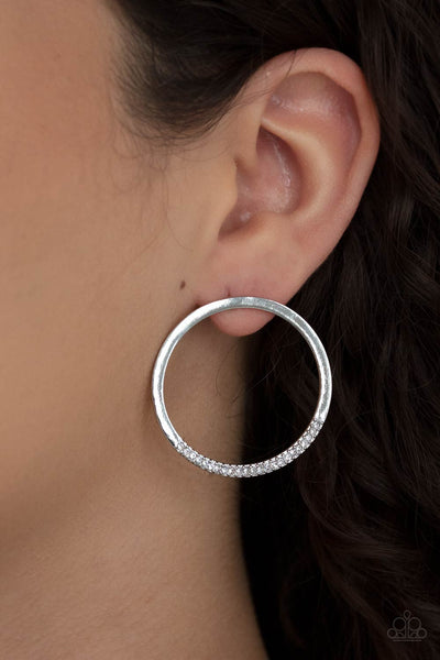 Paparazzi Spot On Opulence White Earrings