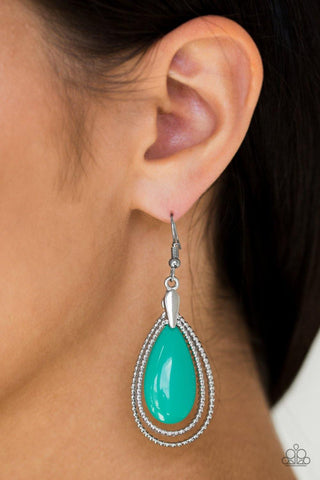 Paparazzi Spring Splendor Green Earrings