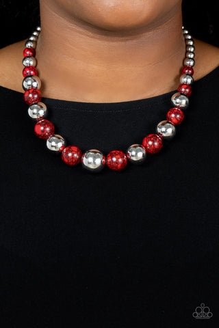 Stone Age Adventurer Red Necklace