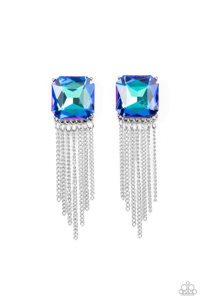 Paparazzi Accessories Supernova Novelty Blue Earrings