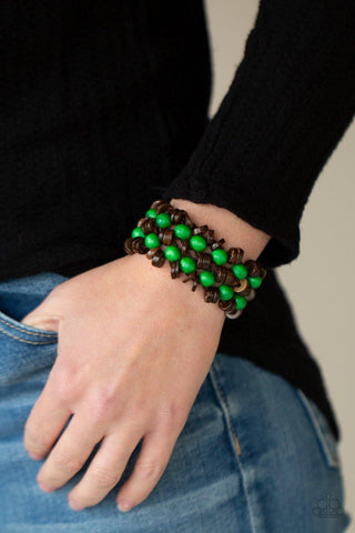 Paparazzi Tahiti Tourist Green Bracelet