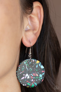 Tenaciously Terrazzo Black Earrings