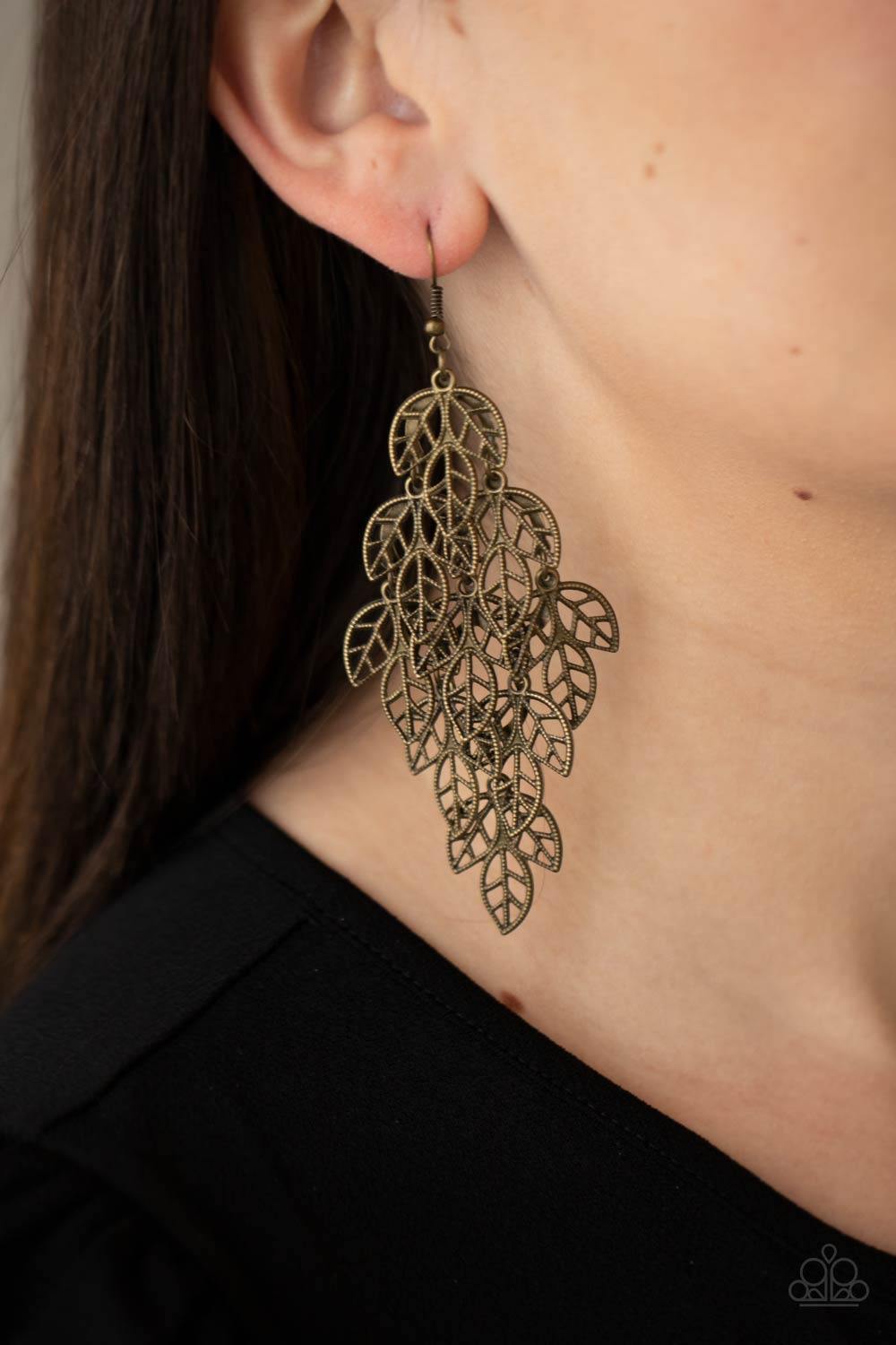 Paparazzi The Shakedown Brass Earrings