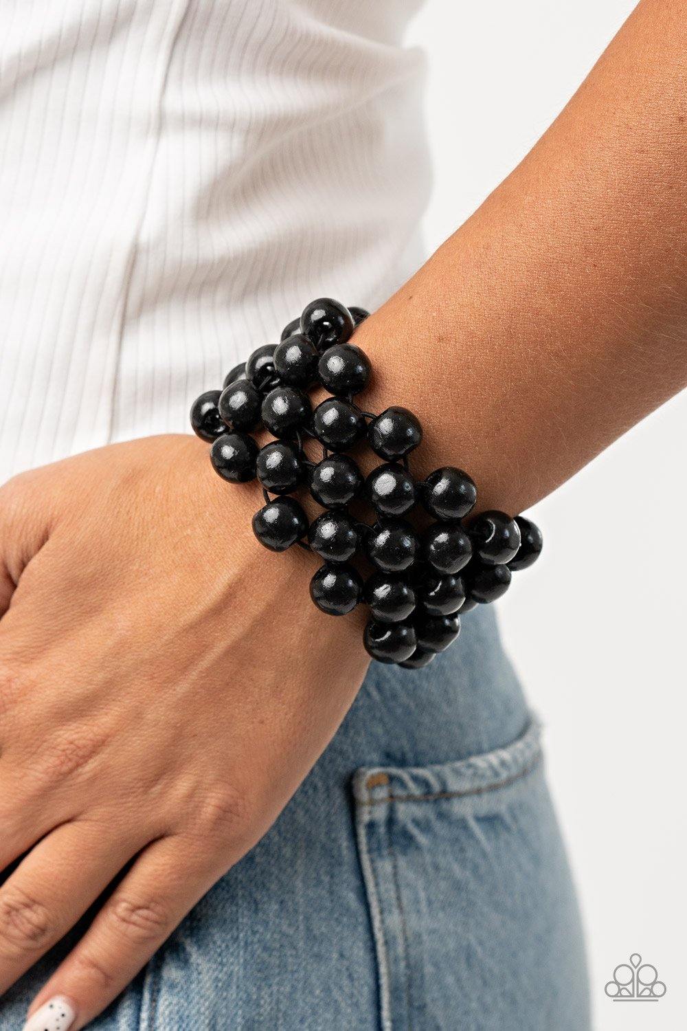 Paparazzi Tiki Tropicana Black Bracelet