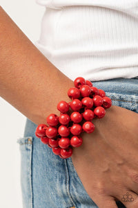 Paparazzi Tiki Tropicana Red Bracelet