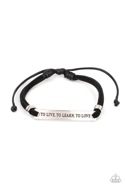 Paparazzi Accessories To Live, To Learn, To Love Black Bracelet