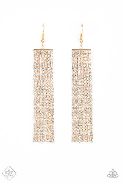 Top-Down Shimmer Gold Earrings - June 2020 Magnificent Musings Fashion Fix