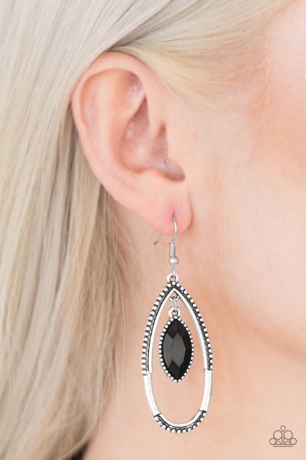 Top Rank Black Earrings - Nothin' But Jewelry by Mz. Netta