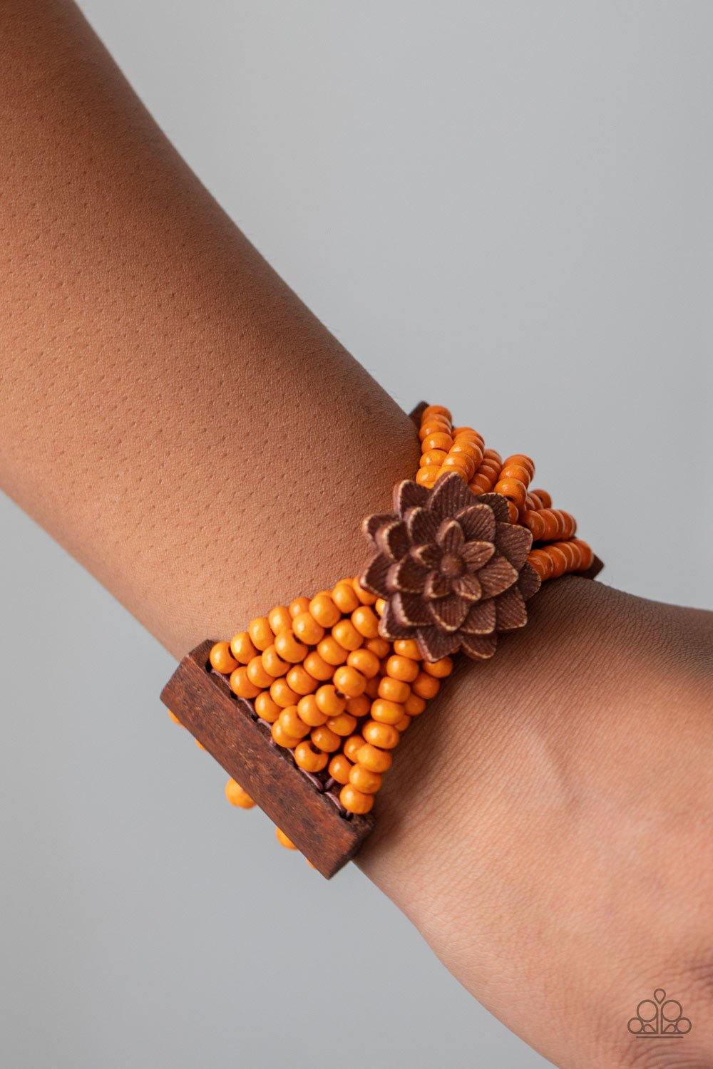 Tropical Sanctuary Orange Bracelet - Nothin' But Jewelry by Mz. Netta