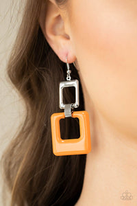 Twice As Nice Orange Earrings