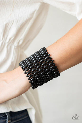 Paparazzi Way Down In Kokomo Black Bracelet