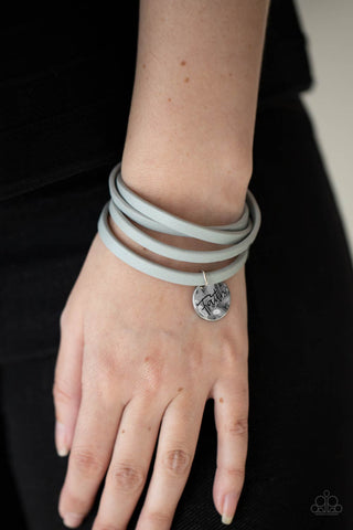 Wonderfully Worded  Silver Bracelet