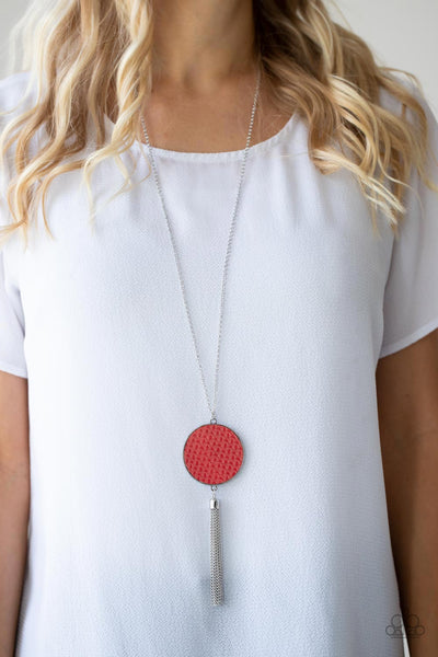 Wondrously Woven Red Necklace