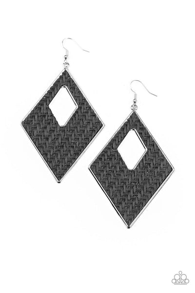 Woven Wanderer Black Earrings - Nothin' But Jewelry by Mz. Netta