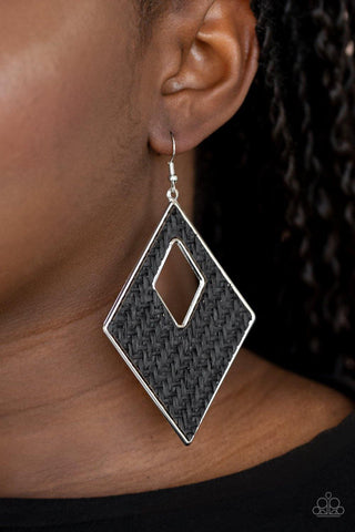 Woven Wanderer Black Earrings - Nothin' But Jewelry by Mz. Netta