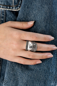 Paparazzi Texture Tantrum Silver Ring - Simply Santa Fe December 2020