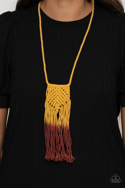 Paparazzi Look At MACRAME Now Yellow Necklace - Nothin' But Jewelry by Mz. Netta